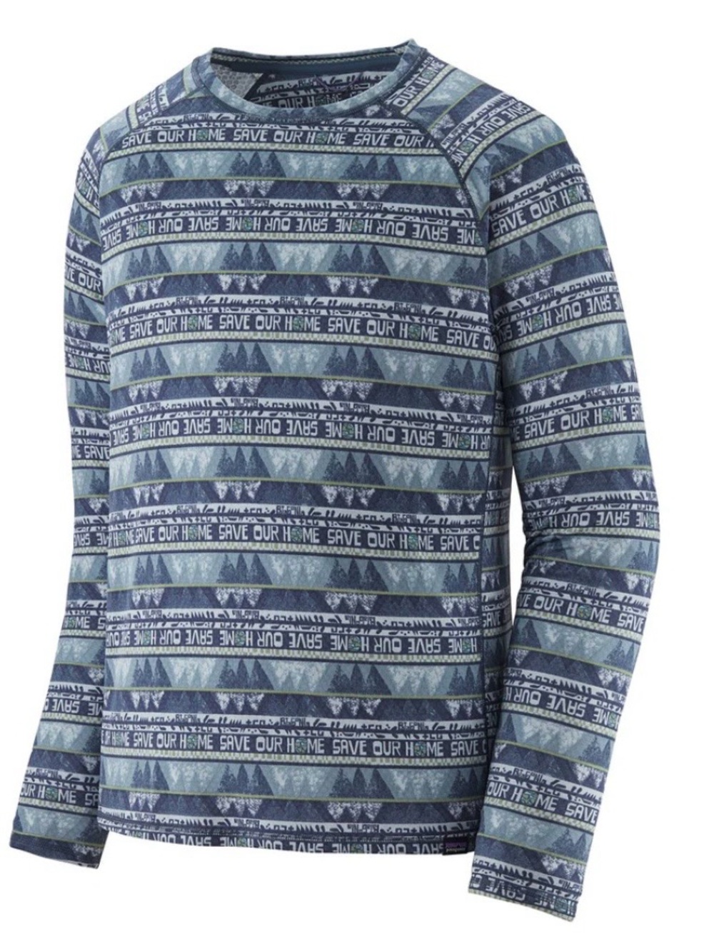 Patagonia Men’s Capilene Midweight Crew Worn Wear Dolomite Blue Shirt size XL